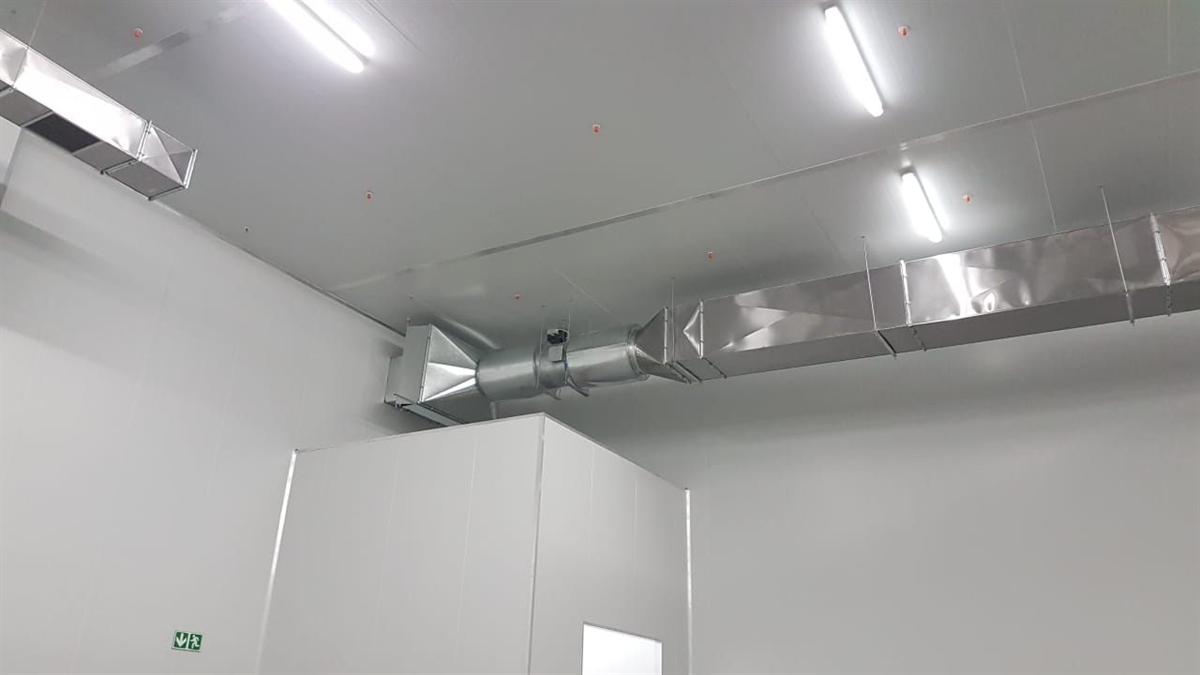 Ventilation ducting installed in a food processing plant